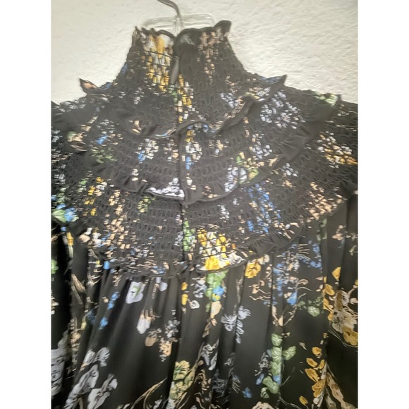 Cinq a Sept Melony Smocked Floral Mini Ruffle Dress Size 00 - Picture 7 of 13